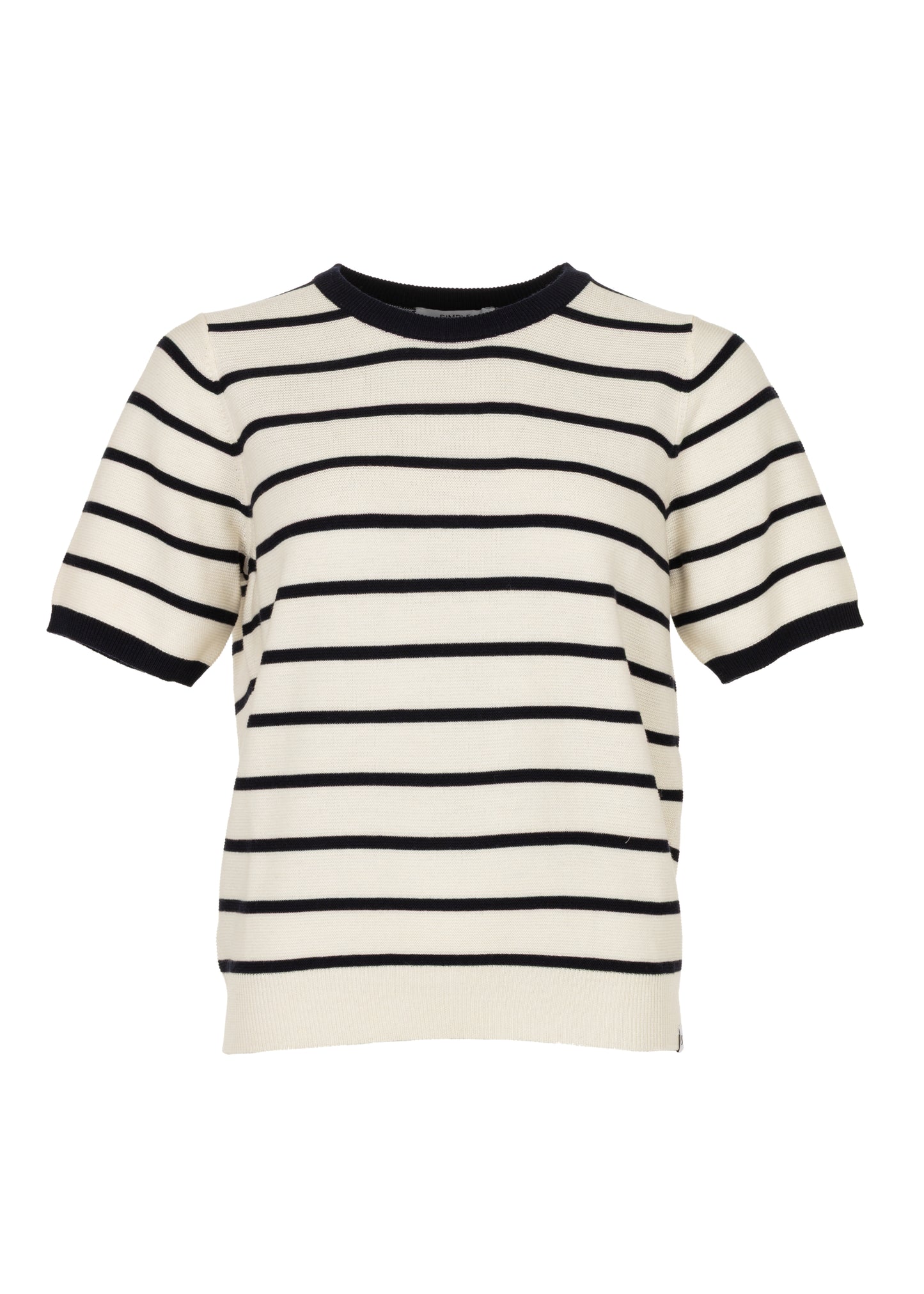 Lenka SS Top Ecru White Navy