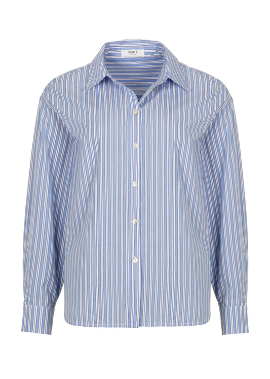 Bella Blouse Sky Blue Stripe