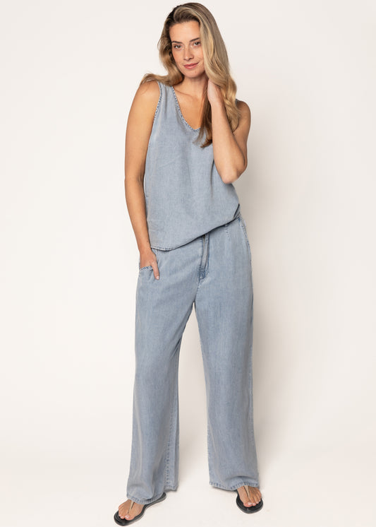 Ravenna Pants Faded Light Blue
