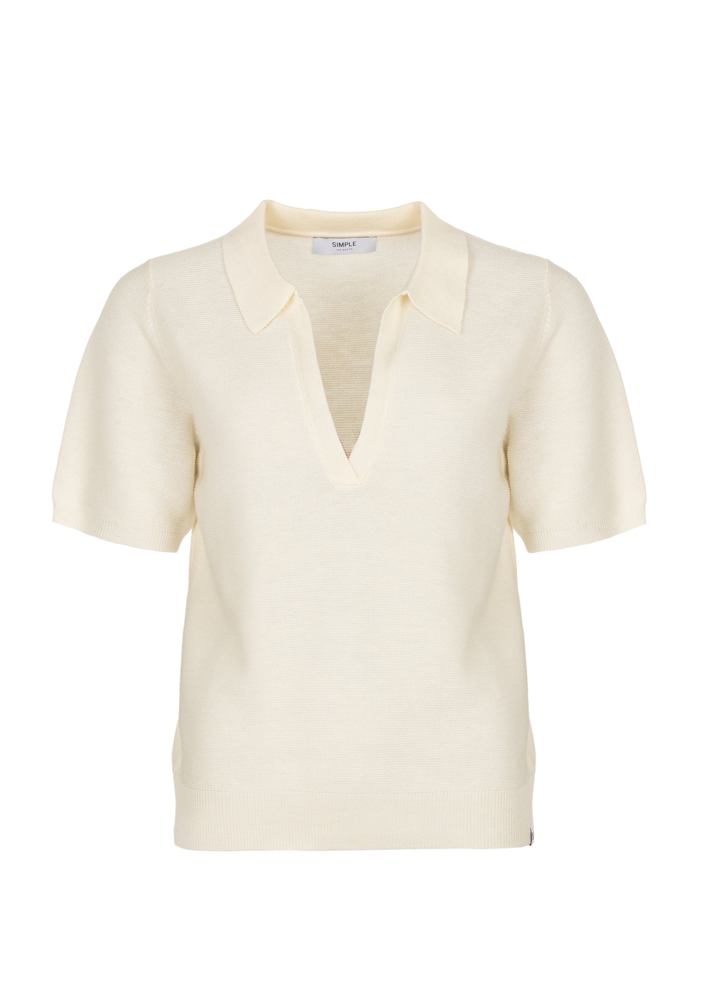 Polka SS Top Ecru White