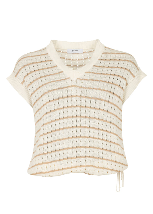 Rumer Top Stripe Egret/ Sand