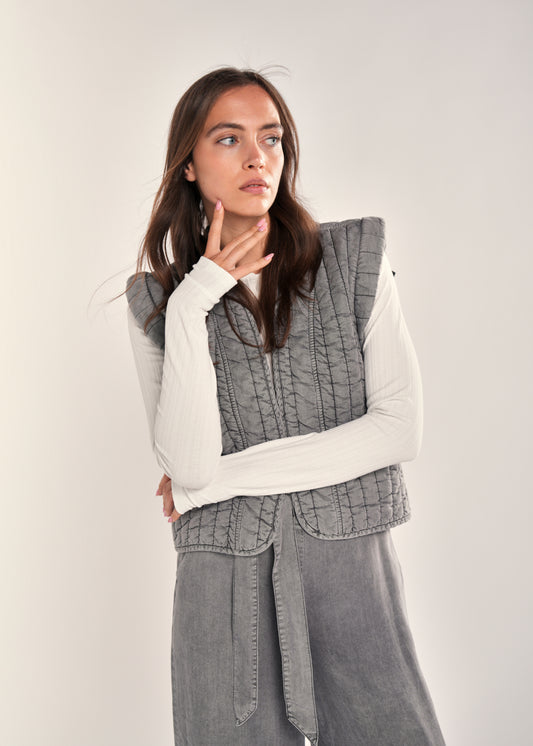 Dempi Gilet Faded Black