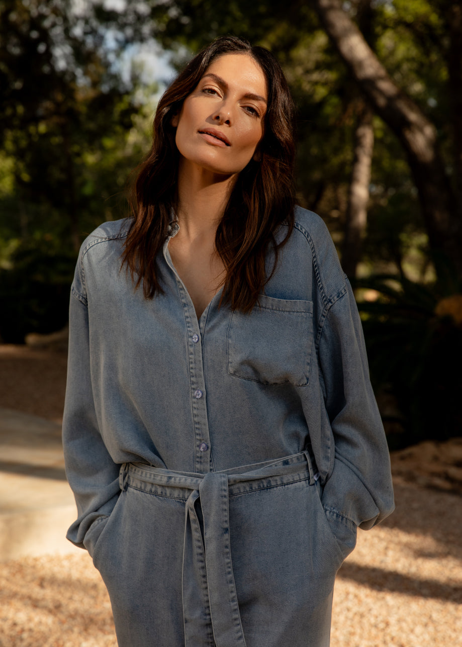 Isala Blouse Sun Faded Blue