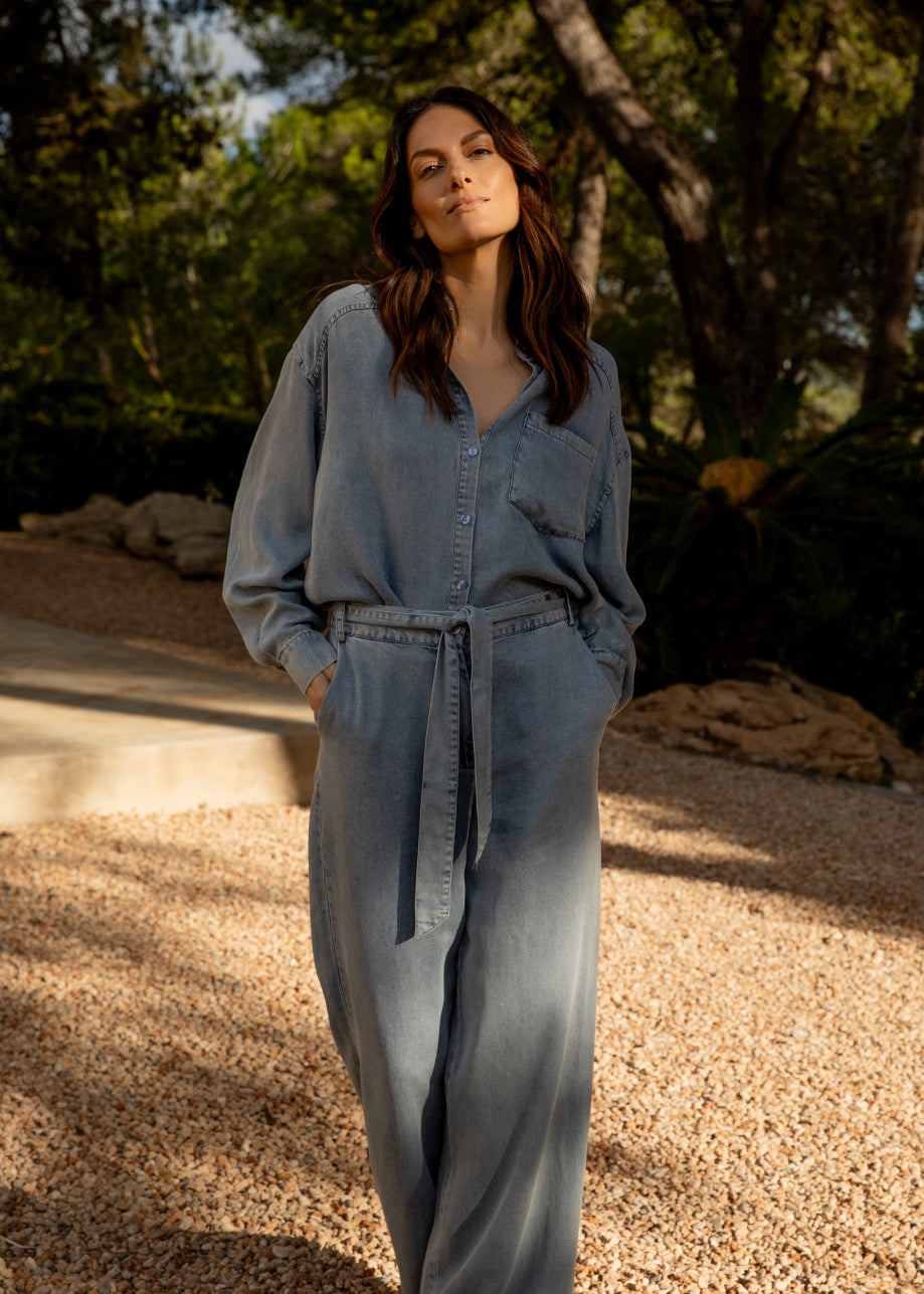 Isala Blouse Sun Faded Blue