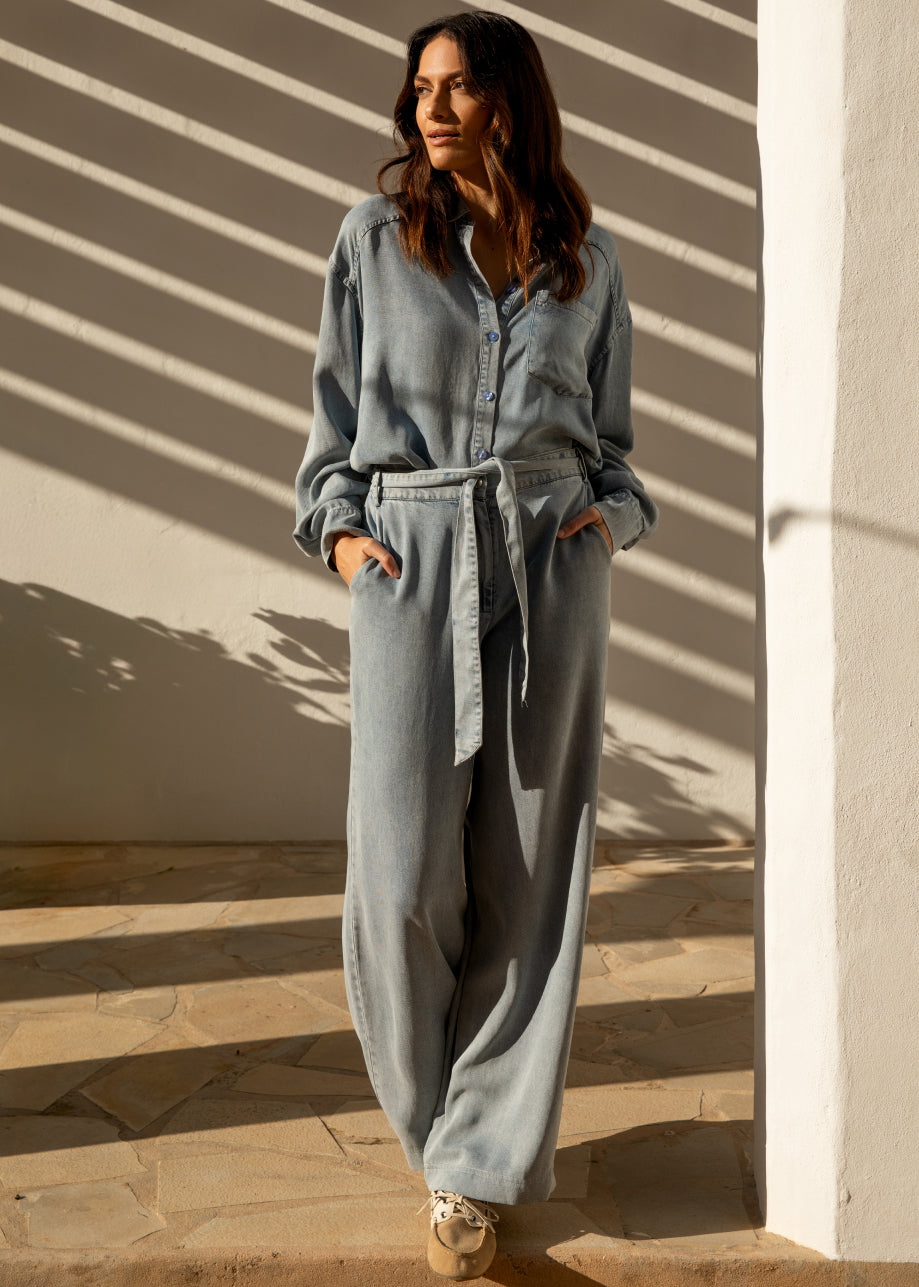 Isala Blouse Sun Faded Blue