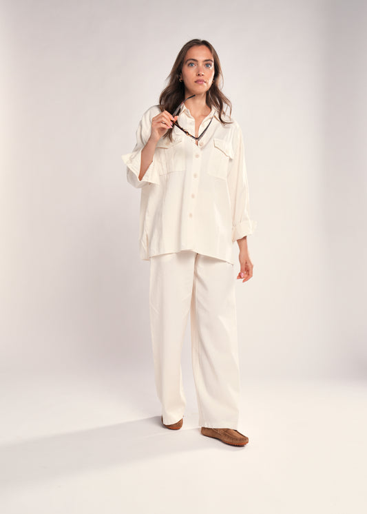 Leigh Pants Ecru White